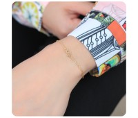 Gold Plated Cute Love Word Silver Bracelet BRS-11-GP